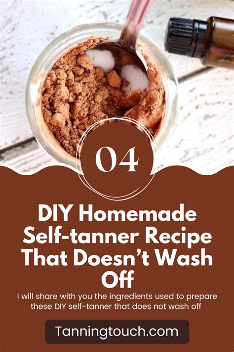 homemade self tanner that doesn't wash off.